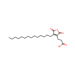 CCCCCCCCCCCCCCC1=C(CCC(=O)O)C(=O)OC1=O ZINC000036176190