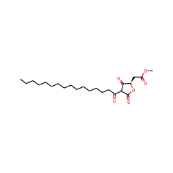 CCCCCCCCCCCCCCCC(=O)C1C(=O)O[C@H](CC(=O)OC)C1=O ZINC000100871566