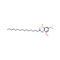 CCCCCCCCCCCCCCCC(=O)Nc1c(OC)cc(OC)cc1OC ZINC000036349472