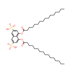 CCCCCCCCCCCCCCCC(=O)Oc1cc(S(=O)(=O)O)cc2cc(S(=O)(=O)O)cc(OC(=O)CCCCCCCCCCCCCCC)c12 ZINC000095537996