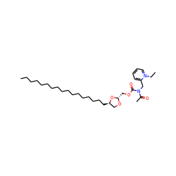 CCCCCCCCCCCCCCCCC[C@@H]1CO[C@@H](COC(=O)N(Cc2cccc[n+]2CC)C(C)=O)O1 ZINC000014243690