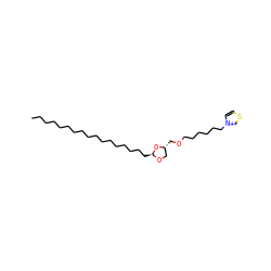 CCCCCCCCCCCCCCCCC[C@@H]1OC[C@@H](COCCCCCC[n+]2ccsc2)O1 ZINC000014089823