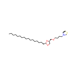 CCCCCCCCCCCCCCCCC[C@@H]1OC[C@H](COCCCC[n+]2ccsc2)O1 ZINC000038157342