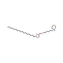 CCCCCCCCCCCCCCCCC[C@@H]1OC[C@H](COCCCCCC[N+]2(C)CCOCC2)O1 ZINC000038157326