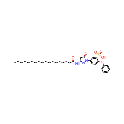 CCCCCCCCCCCCCCCCCC(=O)NC1=NN(c2ccc(Oc3ccccc3)c(S(=O)(=O)O)c2)C(=O)C1 ZINC000095603849