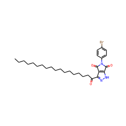 CCCCCCCCCCCCCCCCCC(=O)c1n[nH]c2c1C(=O)N(c1ccc(Br)cc1)C2=O ZINC000049783647