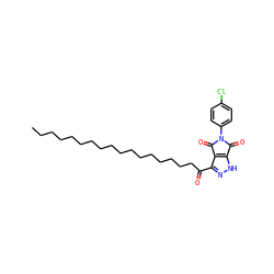 CCCCCCCCCCCCCCCCCC(=O)c1n[nH]c2c1C(=O)N(c1ccc(Cl)cc1)C2=O ZINC000049784175