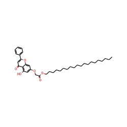 CCCCCCCCCCCCCCCCCCCCOC(=O)COc1cc(O)c2c(=O)cc(-c3ccccc3)oc2c1 ZINC000049756940