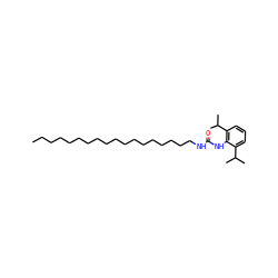 CCCCCCCCCCCCCCCCCCNC(=O)Nc1c(C(C)C)cccc1C(C)C ZINC000014234058