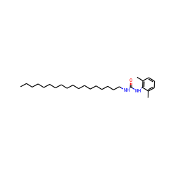 CCCCCCCCCCCCCCCCCCNC(=O)Nc1c(C)cccc1C ZINC000036349608
