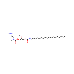 CCCCCCCCCCCCCCCCCCNC(=O)OC[C@@H](COC(=O)N(C)CC[N+](C)(C)C)OC ZINC000038157210