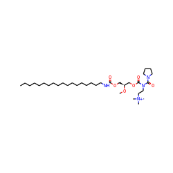 CCCCCCCCCCCCCCCCCCNC(=O)OC[C@@H](COC(=O)N(CC[N+](C)(C)C)C(=O)N1CCCC1)OC ZINC000038157192