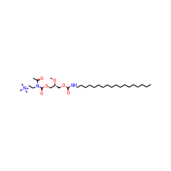 CCCCCCCCCCCCCCCCCCNC(=O)OC[C@@H](COC(=O)N(CC[N+](C)(C)C)C(C)=O)OC ZINC000038157216