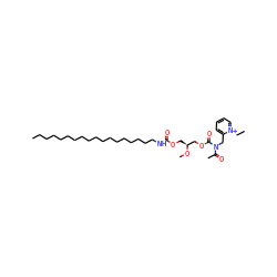 CCCCCCCCCCCCCCCCCCNC(=O)OC[C@@H](COC(=O)N(Cc1cccc[n+]1CC)C(C)=O)OC ZINC000014243646