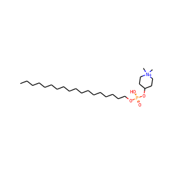 CCCCCCCCCCCCCCCCCCO[P@](=O)(O)OC1CC[N+](C)(C)CC1 ZINC000008214653