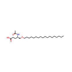 CCCCCCCCCCCCCCCCCCOC[C@@H](CCC(=O)O)NC(C)=O ZINC000036144461