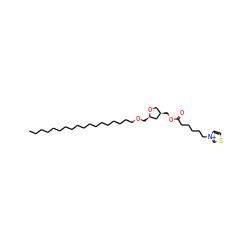 CCCCCCCCCCCCCCCCCCOC[C@@H]1C[C@H](COC(=O)CCCCC[n+]2ccsc2)CO1 ZINC000038157370