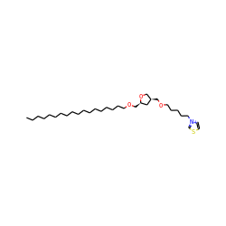 CCCCCCCCCCCCCCCCCCOC[C@@H]1C[C@H](COCCCCC[n+]2ccsc2)CO1 ZINC000038157458