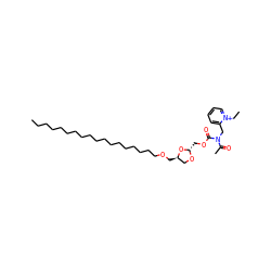 CCCCCCCCCCCCCCCCCCOC[C@@H]1CO[C@@H](COC(=O)N(Cc2cccc[n+]2CC)C(C)=O)O1 ZINC000014243694