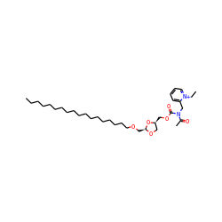 CCCCCCCCCCCCCCCCCCOC[C@@H]1OC[C@H](COC(=O)N(Cc2cccc[n+]2CC)C(C)=O)O1 ZINC000038157398