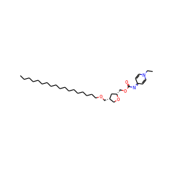 CCCCCCCCCCCCCCCCCCOC[C@H]1CO[C@@H](COC(=O)N=c2ccn(CC)cc2)C1 ZINC000038157346