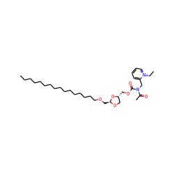 CCCCCCCCCCCCCCCCOC[C@@H]1OC[C@@H](COC(=O)N(Cc2cccc[n+]2CC)C(C)=O)O1 ZINC000014243618