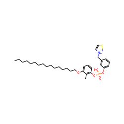 CCCCCCCCCCCCCCCCOc1cccc(O[P@@](=O)(O)Oc2cccc(C[n+]3ccsc3)c2)c1C ZINC000038361376