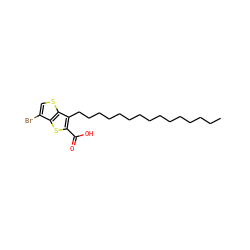 CCCCCCCCCCCCCCCc1c(C(=O)O)sc2c(Br)csc12 ZINC000073162613
