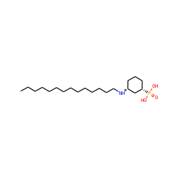 CCCCCCCCCCCCCCN[C@@H]1CCC[C@H](P(=O)(O)O)C1 ZINC000036178443