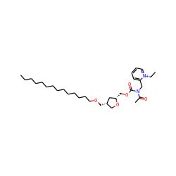 CCCCCCCCCCCCCCOC[C@H]1CO[C@@H](COC(=O)N(Cc2cccc[n+]2CC)C(C)=O)C1 ZINC000038157382