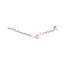 CCCCCCCCCCCCCCOC[C@H]1CO[C@@H](COCCCCCC[n+]2ccsc2)C1 ZINC000038157474