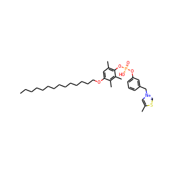 CCCCCCCCCCCCCCOc1cc(C)c(O[P@@](=O)(O)Oc2cccc(C[n+]3csc(C)c3)c2)c(C)c1C ZINC000038361361