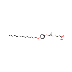 CCCCCCCCCCCCCCOc1ccc(OCC(=O)CSCCC(=O)O)cc1 ZINC000036144228
