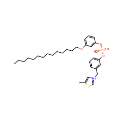CCCCCCCCCCCCCCOc1cccc(O[P@@](=O)(O)Oc2cccc(C[n+]3csc(C)c3)c2)c1 ZINC000038361368