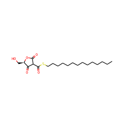 CCCCCCCCCCCCCCSC(=O)C1C(=O)O[C@H](CO)C1=O ZINC000100875774