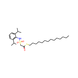 CCCCCCCCCCCCCCSC(=O)CS(=O)(=O)Nc1c(C(C)C)cccc1C(C)C ZINC000036349848