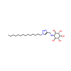 CCCCCCCCCCCCCCn1cc(CN[C@H]2[C@H](O)[C@@H](O)[C@H](O)[C@@H](O)[C@@H]2O)nn1 ZINC000101345287