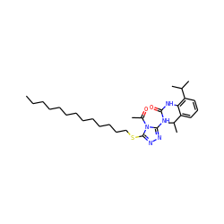 CCCCCCCCCCCCCSc1nnc(NC(=O)Nc2c(C(C)C)cccc2C(C)C)n1C(C)=O ZINC000036349986