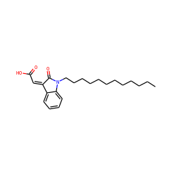 CCCCCCCCCCCCN1C(=O)/C(=C\C(=O)O)c2ccccc21 ZINC000049878720