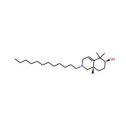 CCCCCCCCCCCCN1CC=C2C(C)(C)[C@@H](O)CC[C@]2(C)C1 ZINC000036351384
