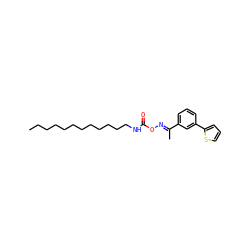 CCCCCCCCCCCCNC(=O)O/N=C(\C)c1cccc(-c2cccs2)c1 ZINC000058487784