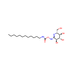 CCCCCCCCCCCCNC(=O)ONC1=N[C@H](CO)[C@@H](O)[C@H](O)[C@H]1O ZINC000653725569