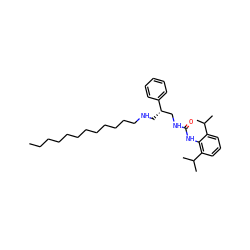 CCCCCCCCCCCCNC[C@@H](CNC(=O)Nc1c(C(C)C)cccc1C(C)C)c1ccccc1 ZINC000036330982