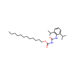 CCCCCCCCCCCCOC(=O)NC(=O)Nc1c(C(C)C)cccc1C(C)C ZINC000036349807