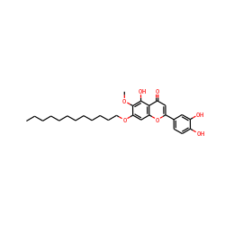 CCCCCCCCCCCCOc1cc2oc(-c3ccc(O)c(O)c3)cc(=O)c2c(O)c1OC ZINC000036241710