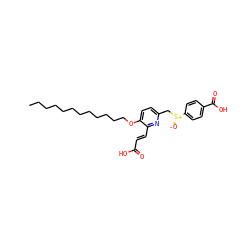 CCCCCCCCCCCCOc1ccc(C[S@@+]([O-])c2ccc(C(=O)O)cc2)nc1/C=C/C(=O)O ZINC000036189803