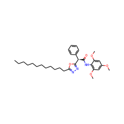 CCCCCCCCCCCCc1nnc([C@H](C(=O)Nc2c(OC)cc(OC)cc2OC)c2ccccc2)o1 ZINC000036331484