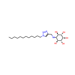CCCCCCCCCCCCn1cc(CN[C@H]2[C@H](O)[C@@H](O)[C@H](O)[C@@H](O)[C@@H]2O)nn1 ZINC000101345290