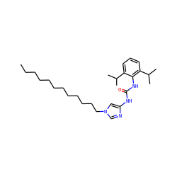 CCCCCCCCCCCCn1cnc(NC(=O)Nc2c(C(C)C)cccc2C(C)C)c1 ZINC000036350022