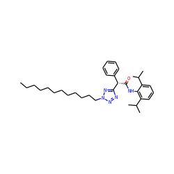 CCCCCCCCCCCCn1nnc([C@@H](C(=O)Nc2c(C(C)C)cccc2C(C)C)c2ccccc2)n1 ZINC000014263546
